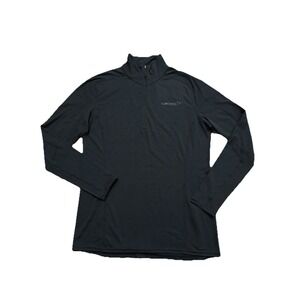 Norrona Black Merino Wool Blend 1/4 Zip Base Layer Performance Pullover Shirt XL